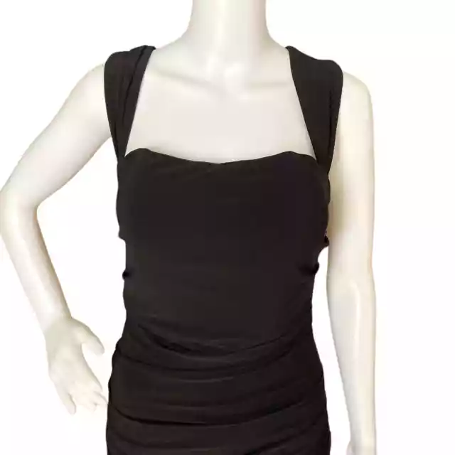 Laundry by Shelli Segal Black Ruched Jersey Bodycon Dress Size 6 3