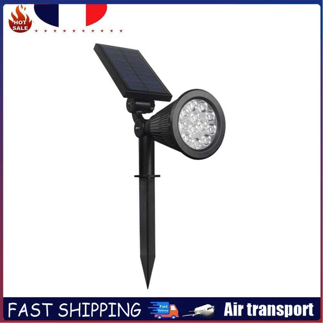 12LED Solar Lamp Outdoor Spotlight Colorful Ground Plug Light (Warm White)