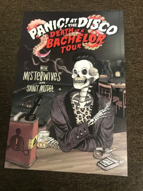 Panic at the Disco Death of a Bachelor Tour 2017 Cardstock Concert Tour Poster
