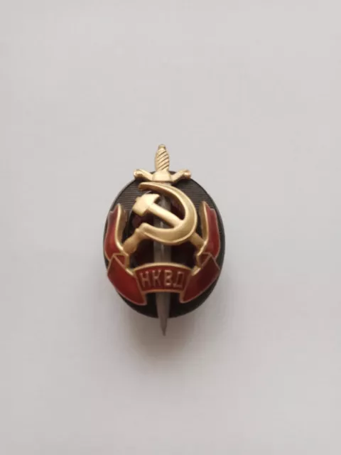 Rare Soviet Russian  Badge "Honored Worker Of Nkvd"  Type 1940-46. Ussr. Copy #2