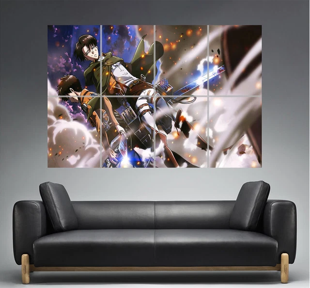 L'ATTAQUE DES TITANS Attack On Titan Eren Jäger & Levi Poster Manga