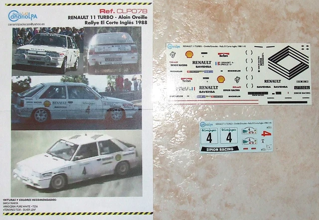 DECALS 1/18 REF 0746 Citroen Saxo S1600 Bruno Thiry Rallye Boucles De Spa 2004 EUR 28,99 - FR