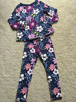 NWT NEW Gymboree 2 pc outfit top leggings floral 100% cotton 5T 5 years old girl
