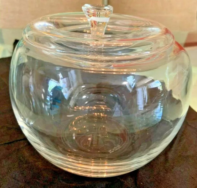 Italian Designer Elsa Perretti Tiffany & Co 'Big Apple' Bowl w/Lid 6” x 6"-apprx