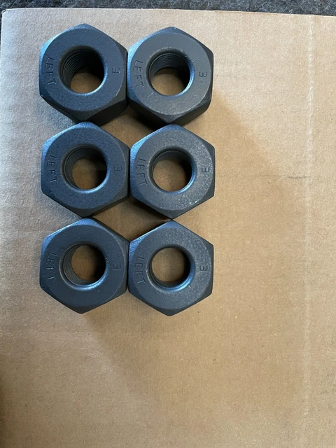 M35 2.5 Ton Trucks  Front Axle Lug Nuts Left Hand, Set Of 6