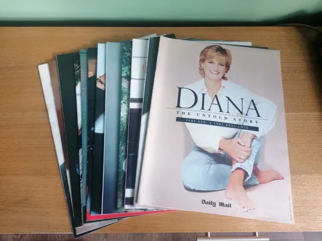 Daily Mail Diana The Untold Story 12 parts. Good Condition