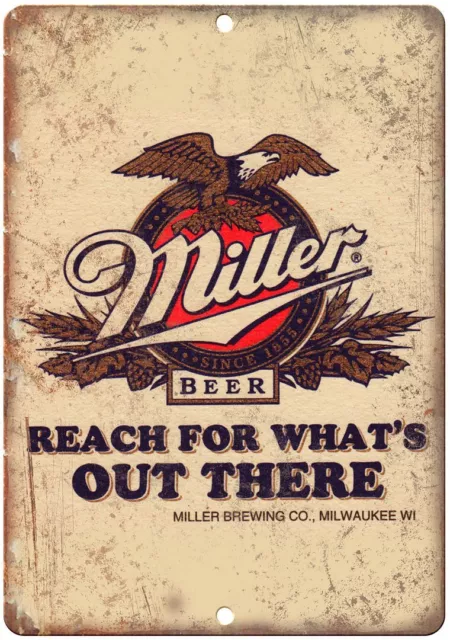 Miller Brewing Co. Beer Vintage Ad Reproduction Metal Sign E189