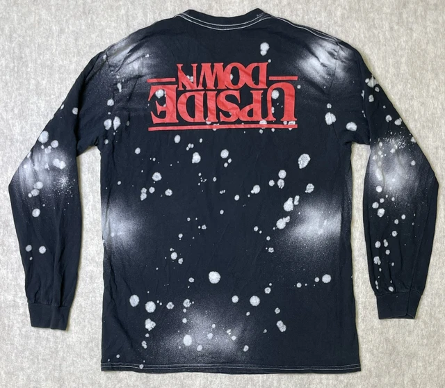 STRANGER THINGS UPSIDE Down HORROR Story BLACK Tie Dye Long Sleeve
