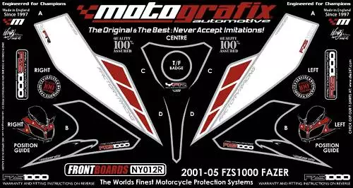 Yamaha Fazer 1000 FZS 01 02 03 04 05 Front Fairing Number Board 3D Gel Protector