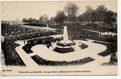 CHALONS SUR MARNE - Marne - CPA 51 - Militaires cimetiere Inauguration Monument