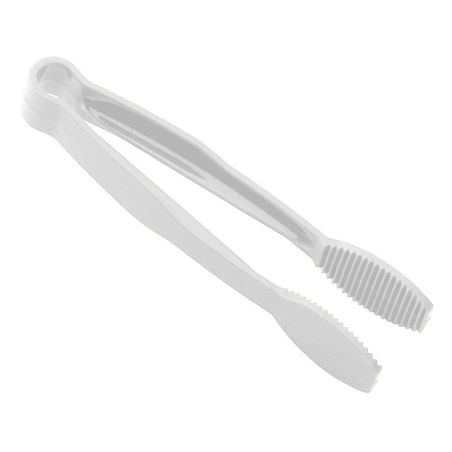 Cambro TG6148 Lugano White Flat Grip 6" Tongs