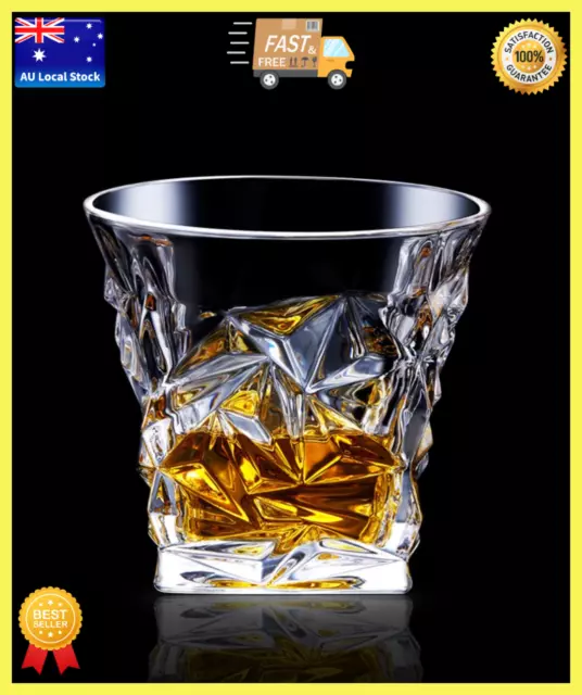 Top Quality Cracked Ice Design Glass Whisky Cup Cocktail Wine Cup Tea Cup 300ml