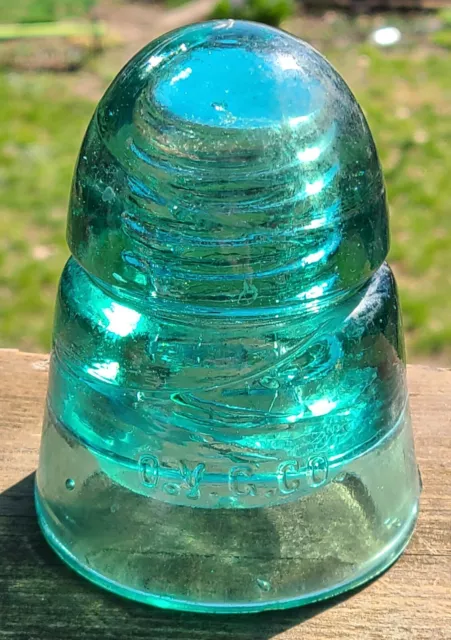 Nice O.V.G. CO. CD 145 Glass Insulator Green Aqua