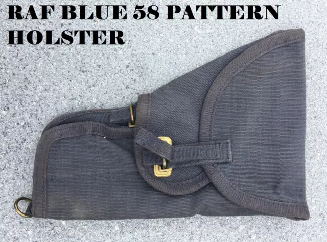 British Raf Blue 58 Patt Browning Hi Power Holster 1958 Pattern Webbing V Rare R