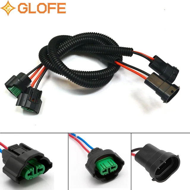 892 2x Extension Wire P C Harness Fog Light Bulb Socket Plug Connector Replace