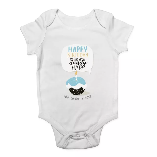 Gilet personalizzato Happy Birthday To The Best Daddy Ever Baby Grow regalo