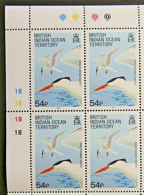 BRITISH INDIAN OCEAN TERRITORY 1990 SG97 54p. BIRDS - LESSER CRESTED TERN -  MNH