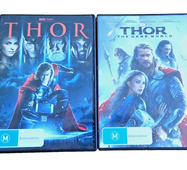 THOR + THE Dark World DVD bundle marvel drama action epic - VGC Free ...