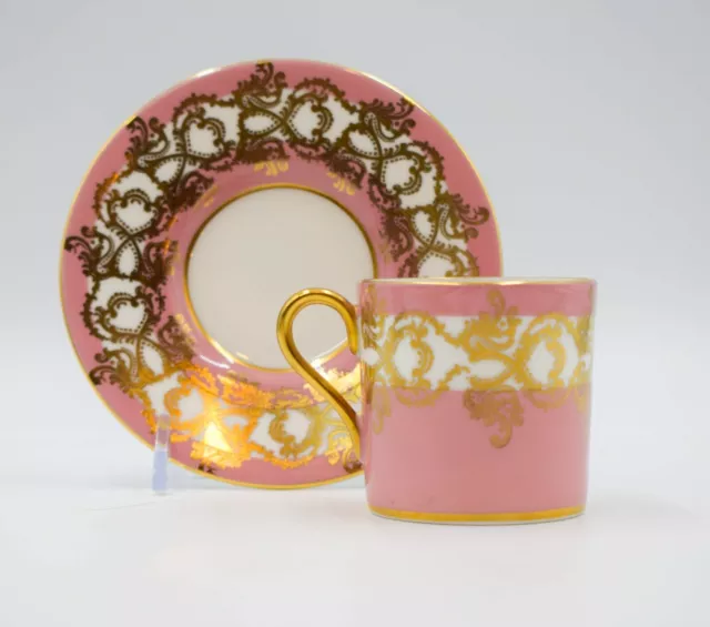 Aynsley Demi-Tasse Pink & Gold Cup and Saucer