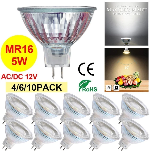 MR16 LED BULBS 5W=50W Spotlight SMD Downlight wall GU5.3 12V Cold Warm ...