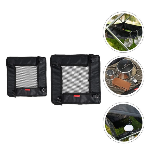 2 Pcs Picnic Storage Pouches Storage Bags Outdoor Folding Table Table Mesh Net
