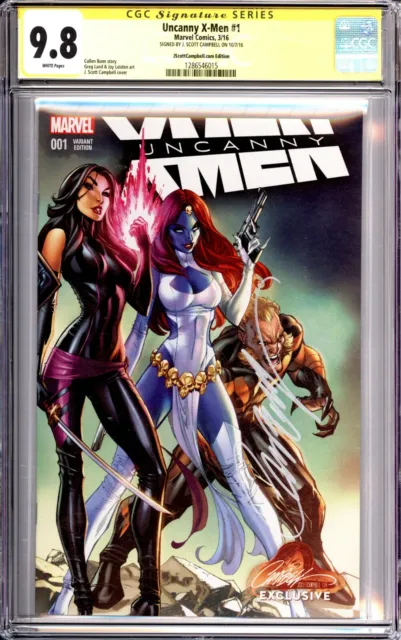 Uncanny X-Men #1 - SS CGC 9.8 signed by J. Scott Campbell - connecting cover