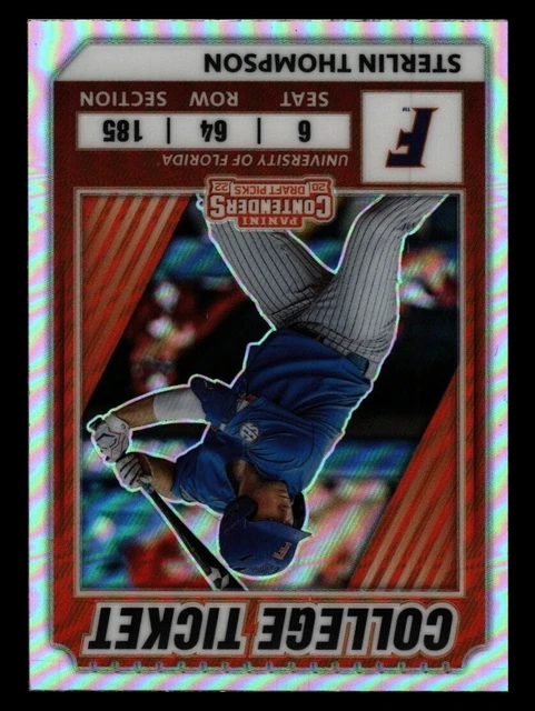 2022 Panini Elite Extra Edition Sterlin Thompson College Ticket Holo #CTO-16