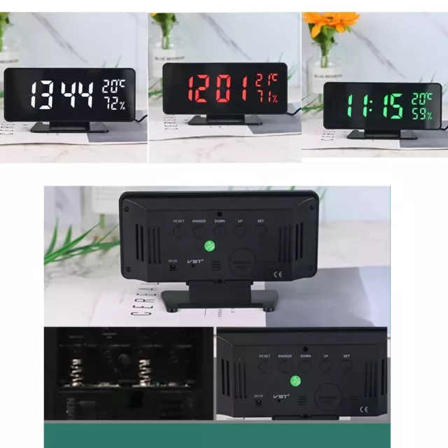 Snooze scrivania display LED sveglia digitale orologio elettronico decorazione casa