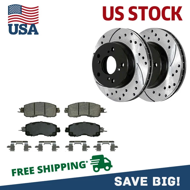 FOR 2014 20152019 Nissan Altima Front Drilled Disc Rotors + Ceramic