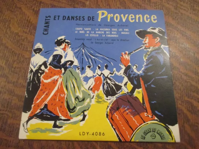 mini 33 tours chants et danses de provence harmonisations de GEORGES AUBANEL