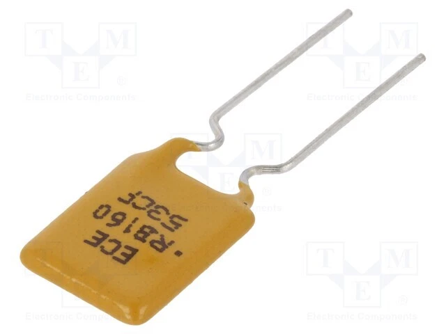 Sécurité: Ptc Polymère 8,9x15,2mm 1,6A Dimensions de la Grille: 5,1mm RB160-30