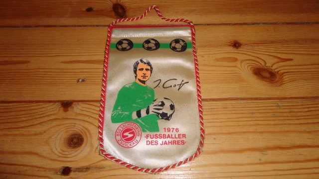 Wimpel BSG Sachsenring Zwickau Jürgen Croy Fussballer des Jahres 1976