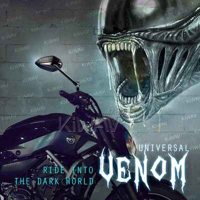 Rétroviseur style Venom noir universél 10mm pour Buell Ulysses XB12XT Aprilia 