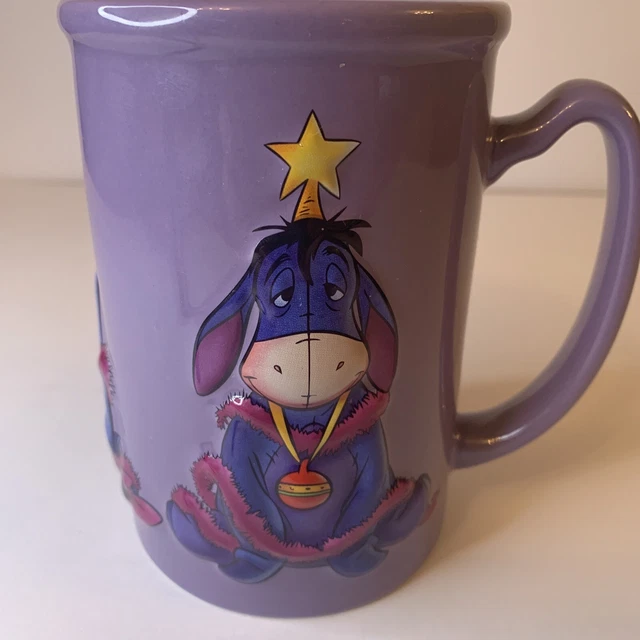 Disney Store Winnie The Pooh Christmas EEYORE 3D Mug, Rare, VGC