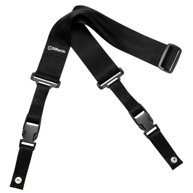 DiMarzio DD2200BK 2-Inch Nylon Cliplock Guitar Bass Strap, Black