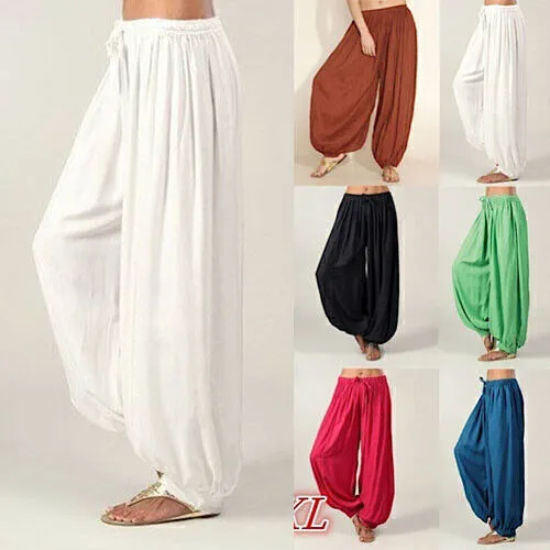 Plus Size Women Baggy Harem Pants Ali Baba Leggings Hippy Boho Hareem Trousers