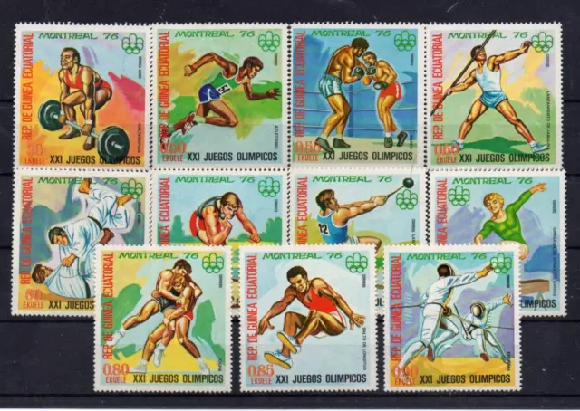 Francobolli Guinea Ecuatoriale Olimpiadi Montreal 1976 Mnh**