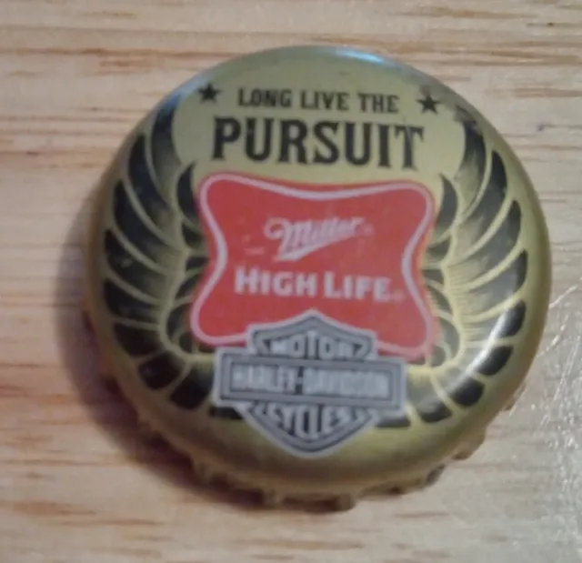 Miller Harley Davidson Bottle Cap Long Live The Pursuit High Life Used