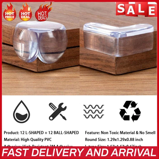 Protector de seguridad transparente para bebé mesa muebles protección de esquina parachoques
