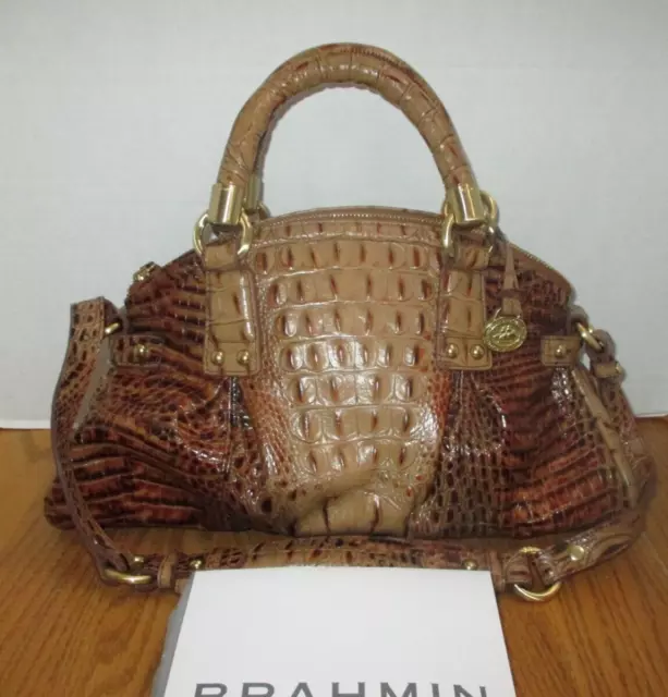 Brahmin Danica Toasted Almond Satchel Bag NWT