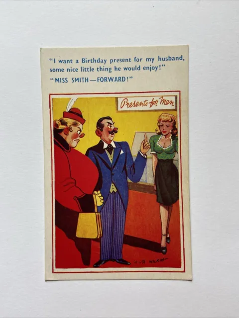 Vintage BOB WILKIN COMIC POSTCARD