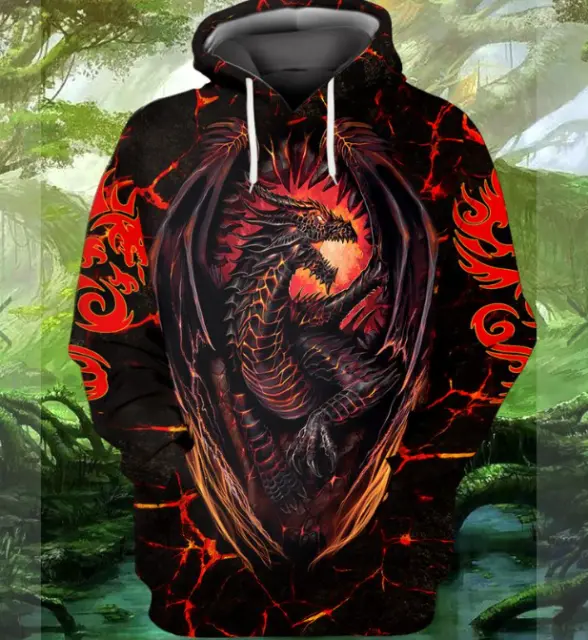 Fire Dragon 3D Hoodie All Over Print Mother Day Gift Women Best Price US Size