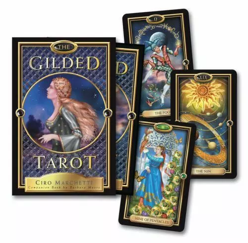 The Gilded Tarot (Book and Tarot Deck Set), Barbara Moore, 9780738705200