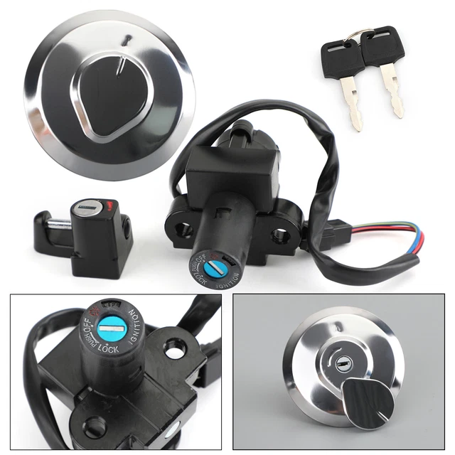 IGNITION SWITCH FUEL Cap Seat Lock Keys Set Fit Honda XR125L 0308