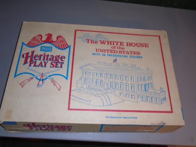 1962 Marx 3921 Sears Heritage Play Set White House  in Box 36 PRESIDENTS
