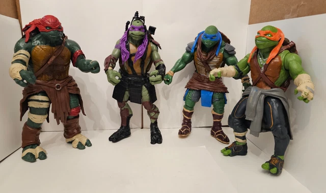 Lot of 4 2014 Teenage Mutant Ninja Turtles 11" Action Figures Paramount Pictures