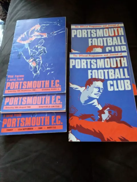 1960s Portsmouth Home Programmes Bundle