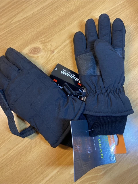 Ski Gloves Black Tek Gear Brand Ski Gloves Thinsulate Winter Size 18-20