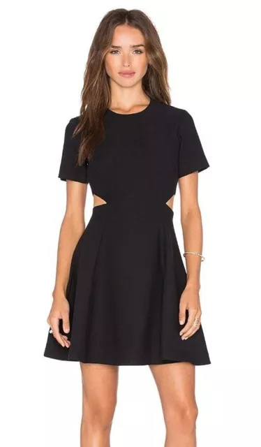 Womens Elizabeth and James Leonie Black Fit Flare Cutout Dress Size 0