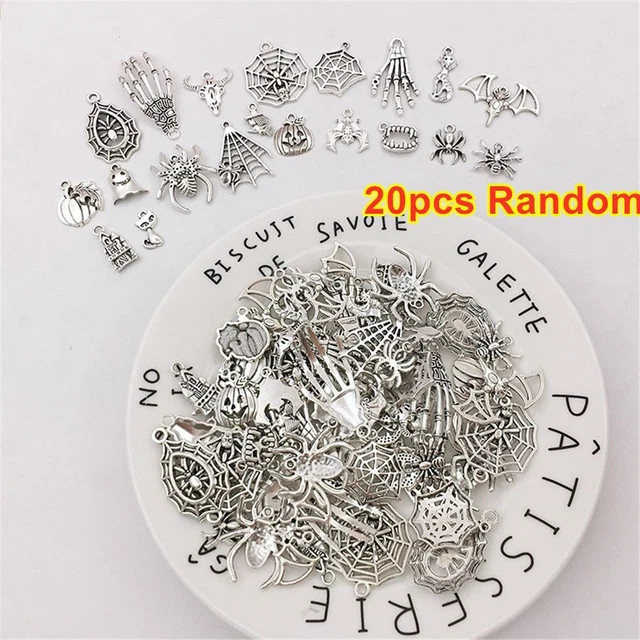 Geist DIY Armband Spinne Metall Halloween Charme Anhänger Schädel Skelett
